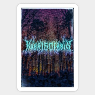 Hubris Debris Sunset Forest Magnet